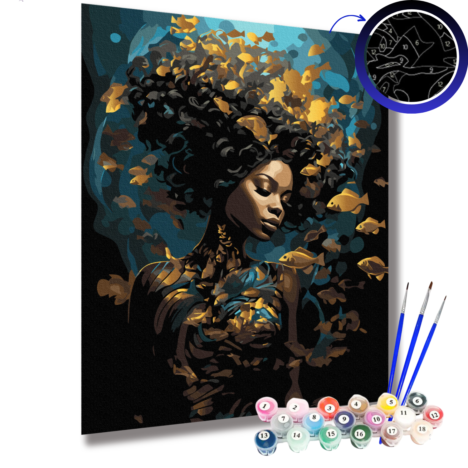 Картина по номерам Brushme Морская нимфа 40x50 см (BSB0007) - фото 2