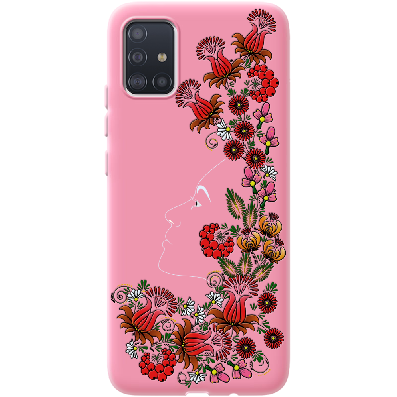 Чохол Boxface Samsung A515 Galaxy A51 3D Ukrainian Muse Рожевий силікон (38808-bk64-41817) - фото 1