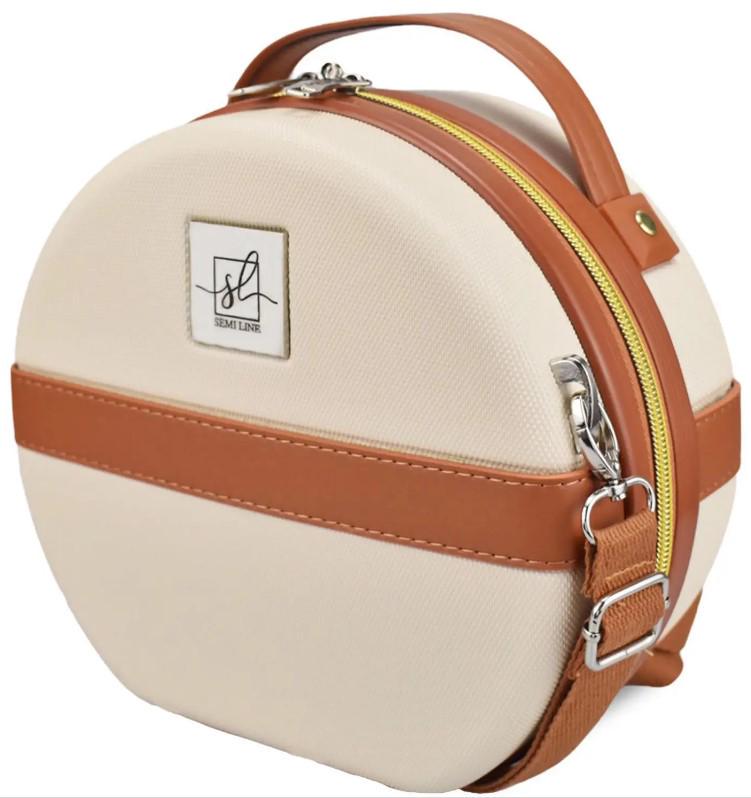Кейс для косметики SEMI LINE 5 л Ecru/Brown (T5670-1)