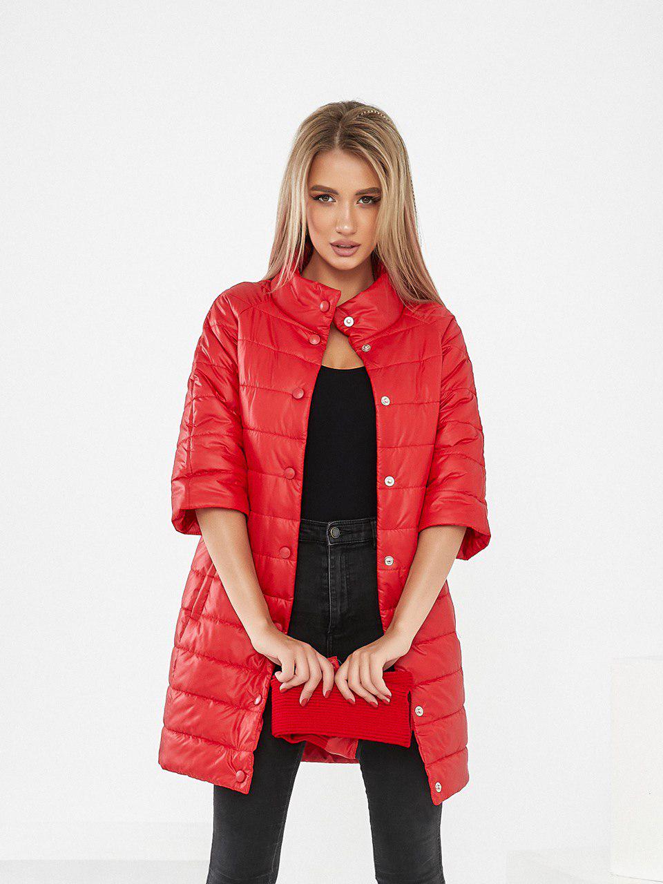 Куртка демисезонная Khan с трикотажными отстегивающимися рукавами р. 42 Красный (Kh205/2)