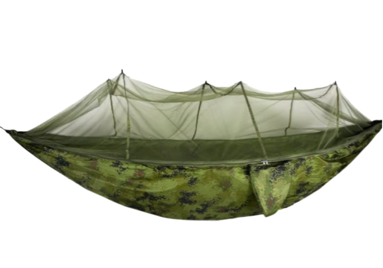 Гамак туристический с москитной сеткой и карманом 260х140 см Зеленый (GMSK-01)