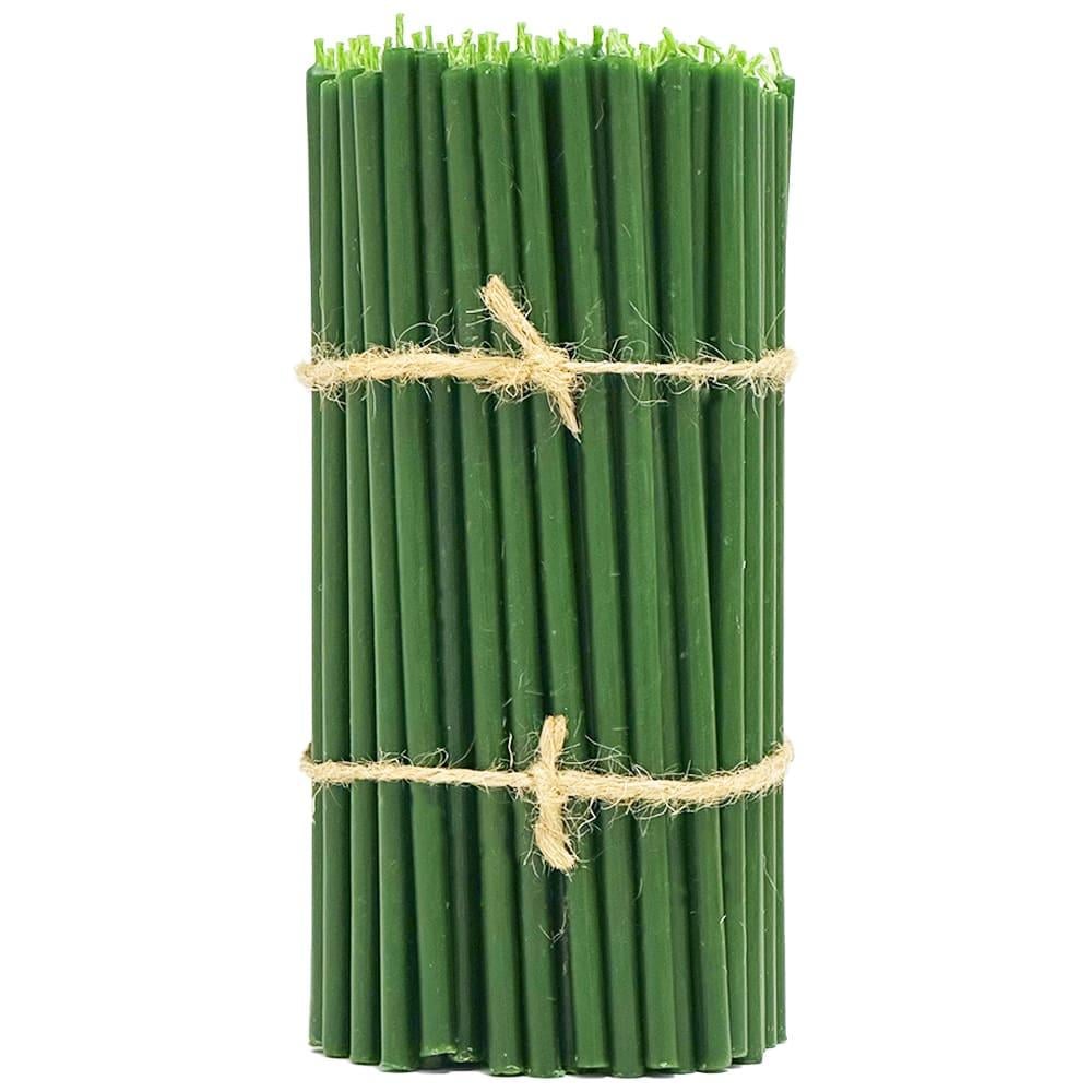 Свечи восковые 75% №60 1 кг 19 см 150 шт. Зеленый (060сз1)