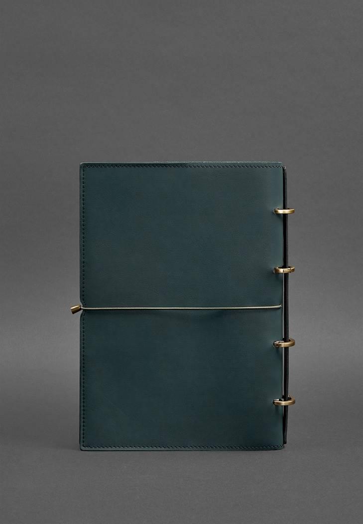 Блокнот шкіряний Софт-бук 9.0 Краст А4 на кільцях в м'якій обкладинці Зелений (A-027500) - фото 6 Блокнот шкіряний Софт-бук 9.0 Краст А4 на кільцях в м'якій обкладинці Зелений (A-027500) - фото 6