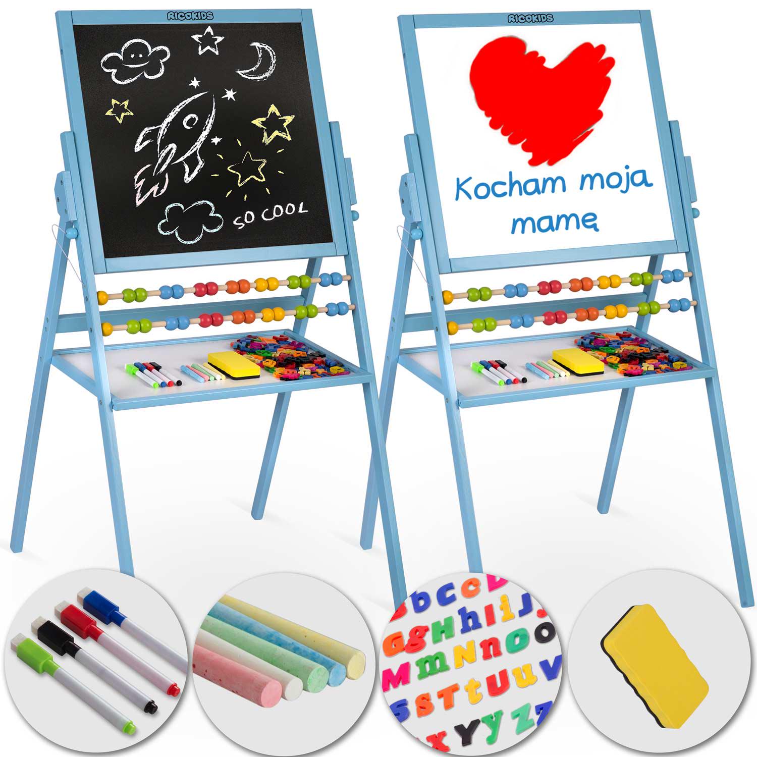 Доска меловая Ricokids магнитная поворотная Синий (431804) - фото 9 Доска меловая Ricokids магнитная поворотная Синий (431804) - фото 9