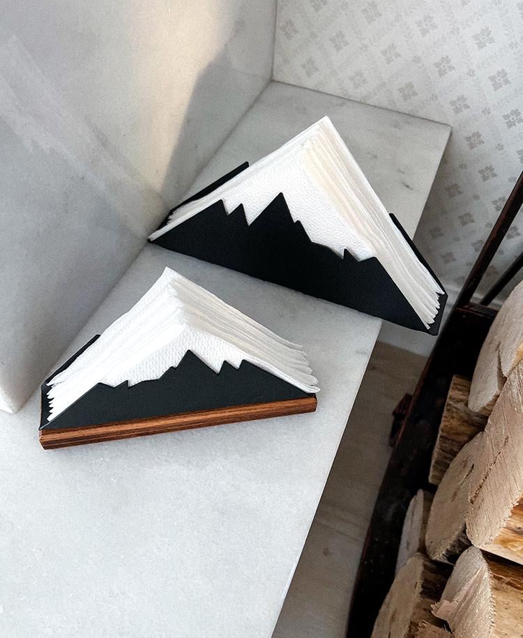 Салфетница NC Home Эверест L с деревянным основанием (110205) - фото 2 Салфетница NC Home Эверест L с деревянным основанием (110205) - фото 2