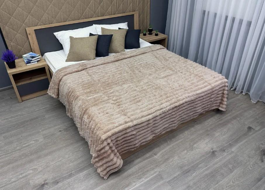 Покривало плюш Шарпей 200х210 см Бежевий (87-117)