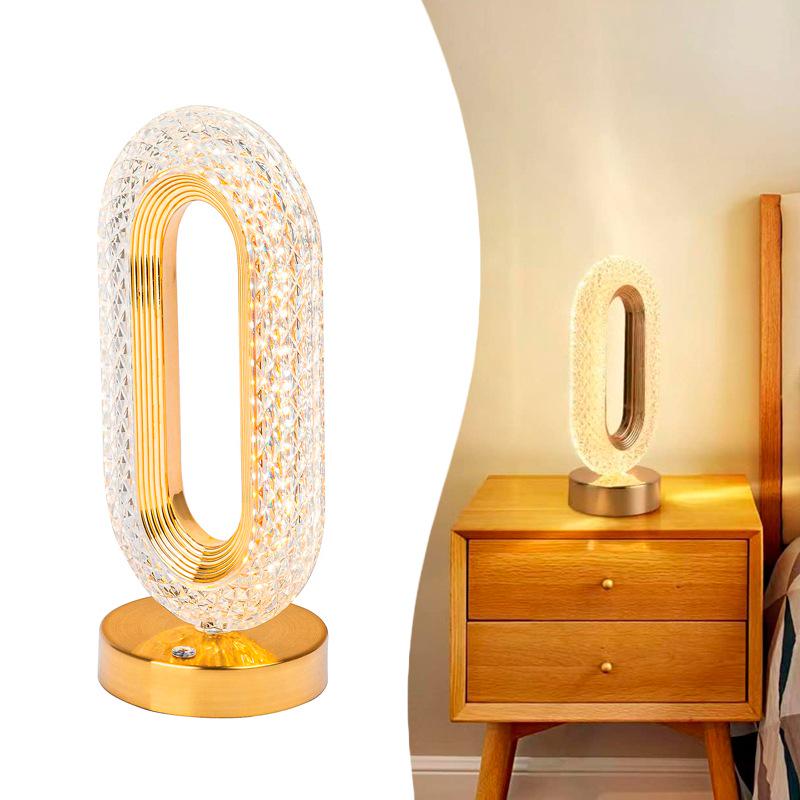 Настольная лампа светодиодная Crystal Lamp с сенсорным переключателем - фото 7