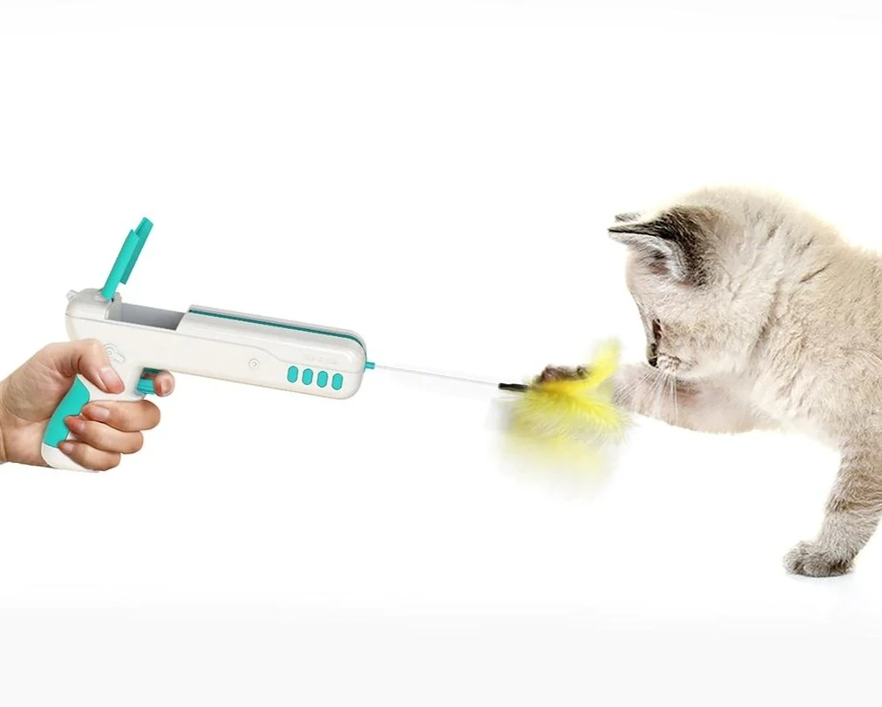 Игрушка интерактивная для кошек Пистолет с пером (1568090831) Игрушка интерактивная для кошек Пистолет с пером (1568090831)