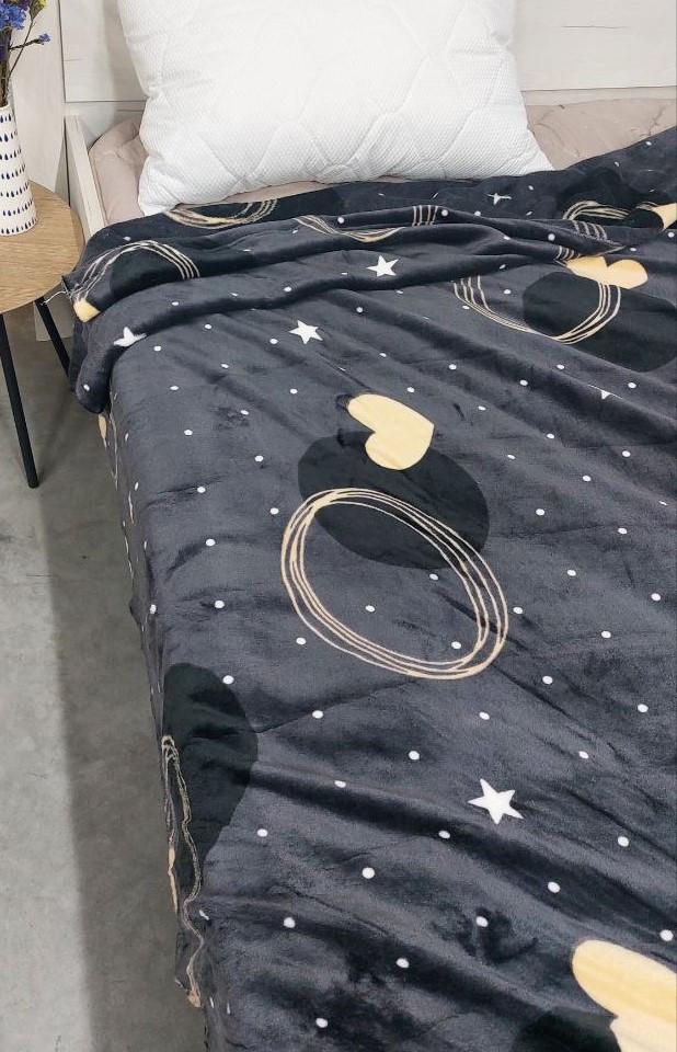 Покрывало махровое полуторное Сердечка (32318)