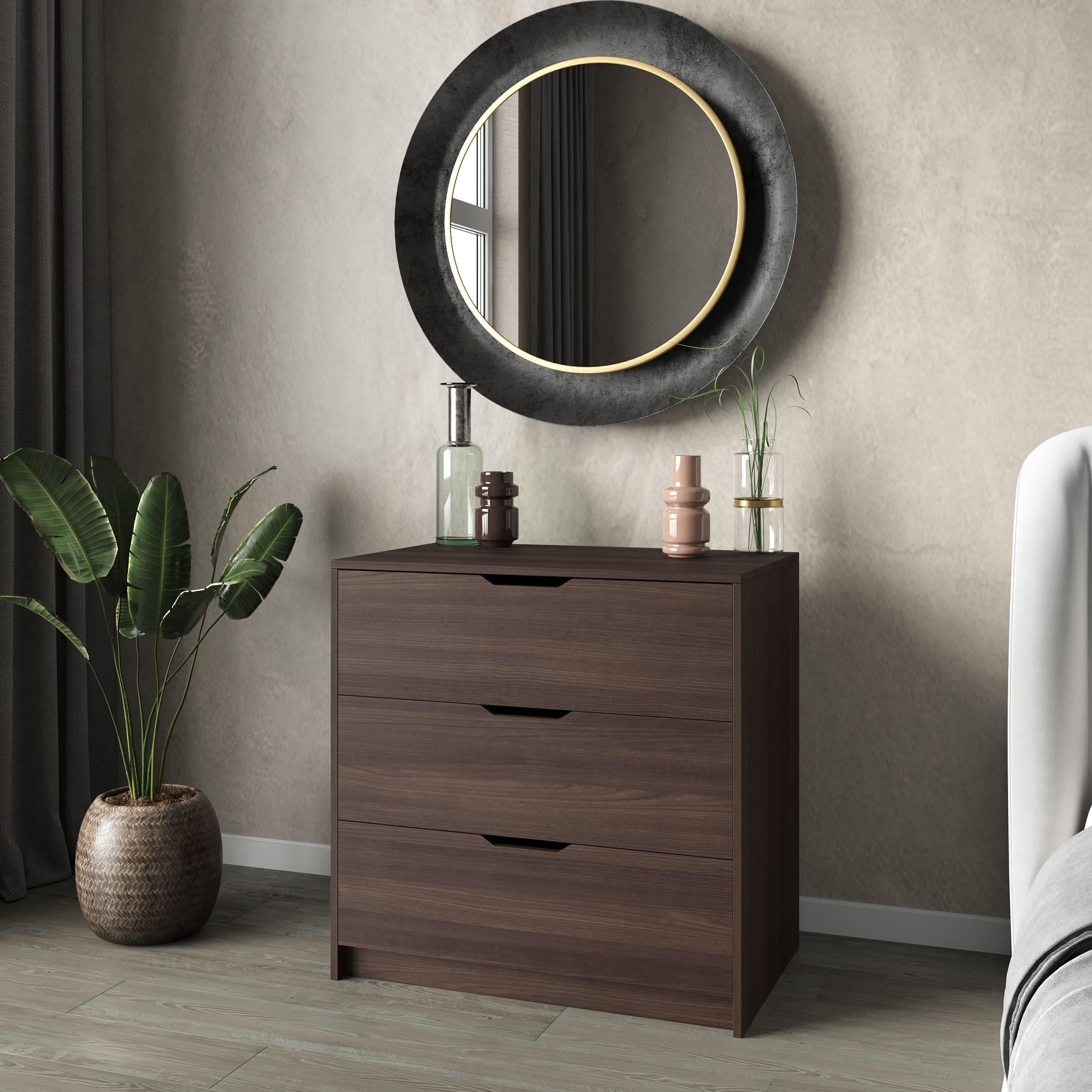 Комод №5 на три ящика без ручек 80х100х50 см Венге (380309)