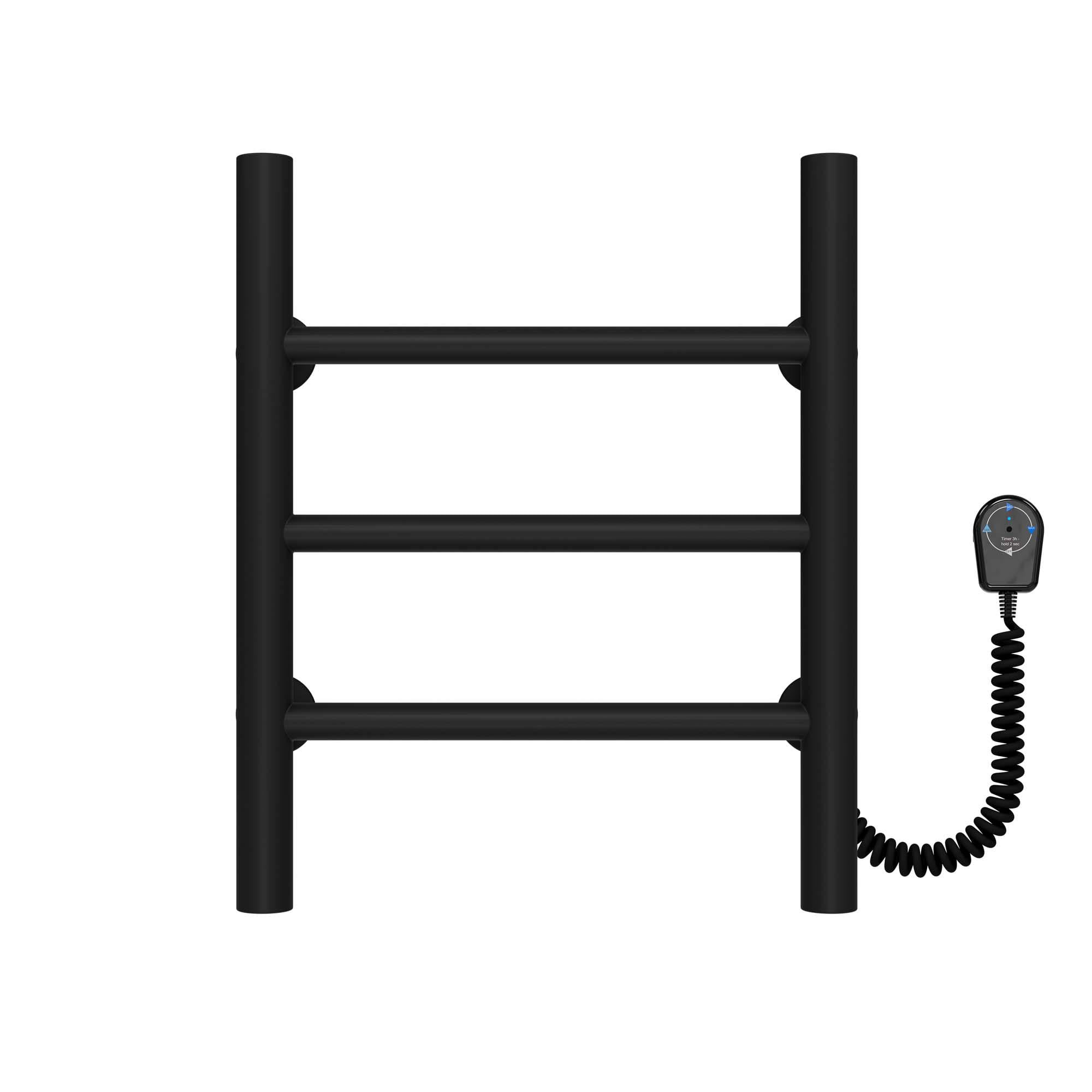 Полотенцесушитель электрический Deffi Орион П3 EF16 нержавеющая сталь 300х400 мм Черный (C.OR.40.30.3.EBR5)