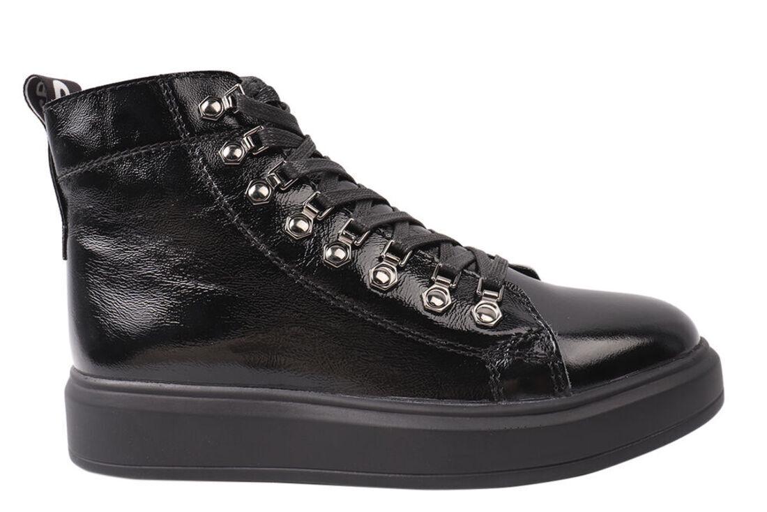 Черевики жіночі Carlo Pachini з лакової шкіри на низькому ходу на шнурівці р. 32 р. 36 Чорний (70-21DHC) - фото 3 Черевики жіночі Carlo Pachini з лакової шкіри на низькому ходу на шнурівці р. 32 р. 36 Чорний (70-21DHC) - фото 3