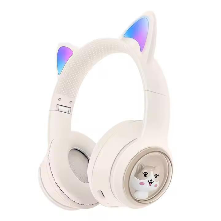 Навушники дитячі AZK 01 Bluetooth RGB з мікрофоном Бежевий (26389436)