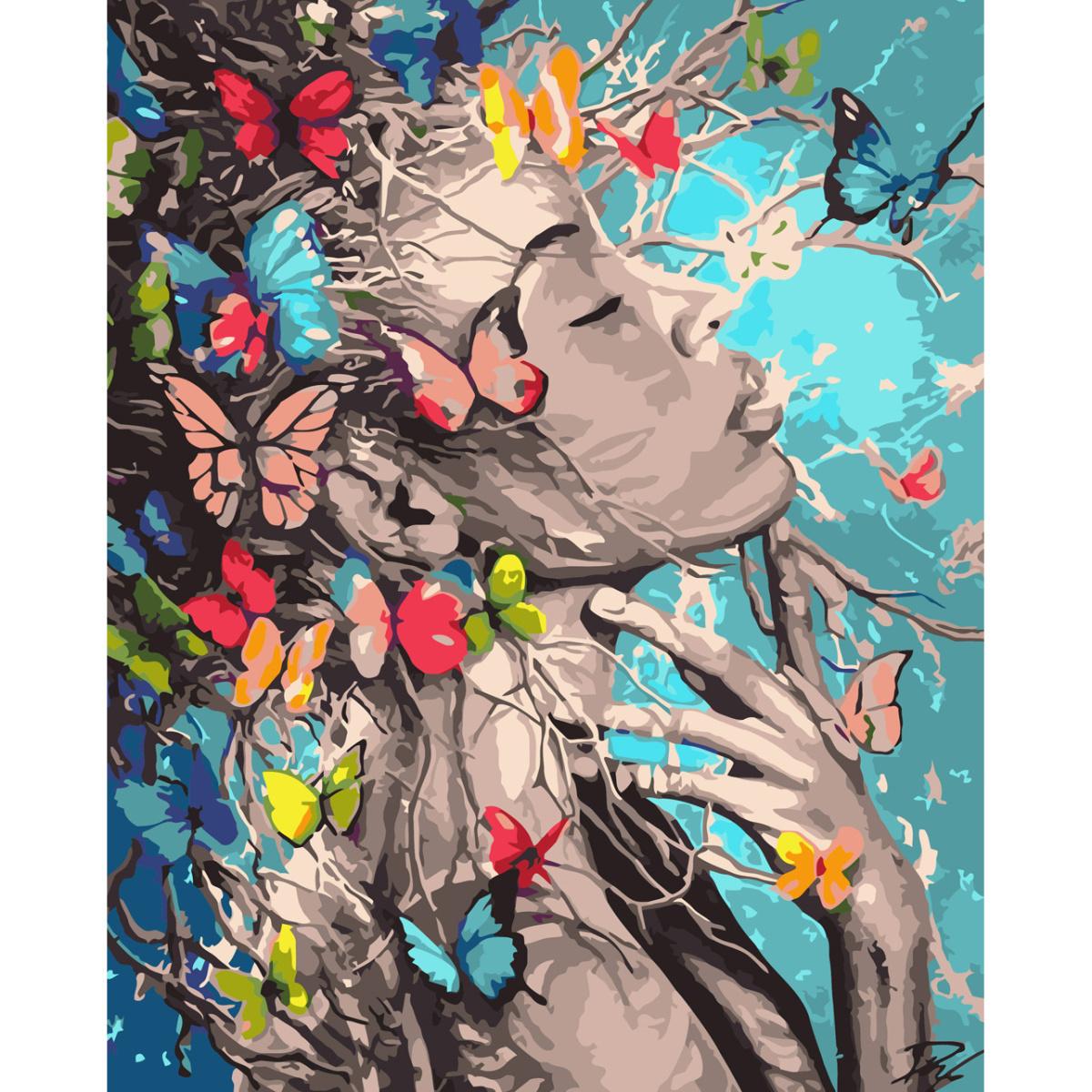 Картина по номерам Strateg Премиум Африканская красота 30x40 см (SS-6515)