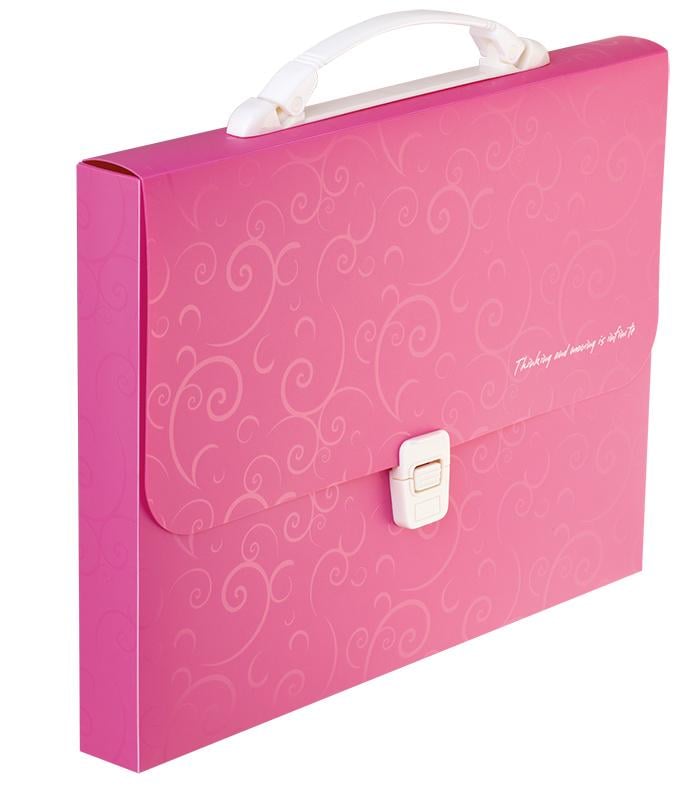 Портфель Buromax Barocco A4 пластиковый Розовый (BM.3719-10)