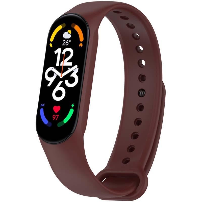 Ремінець силіконовий для Xiaomi Mi Band 7/6/5/4/3 Бордовий/Maroon (00000077052_16)