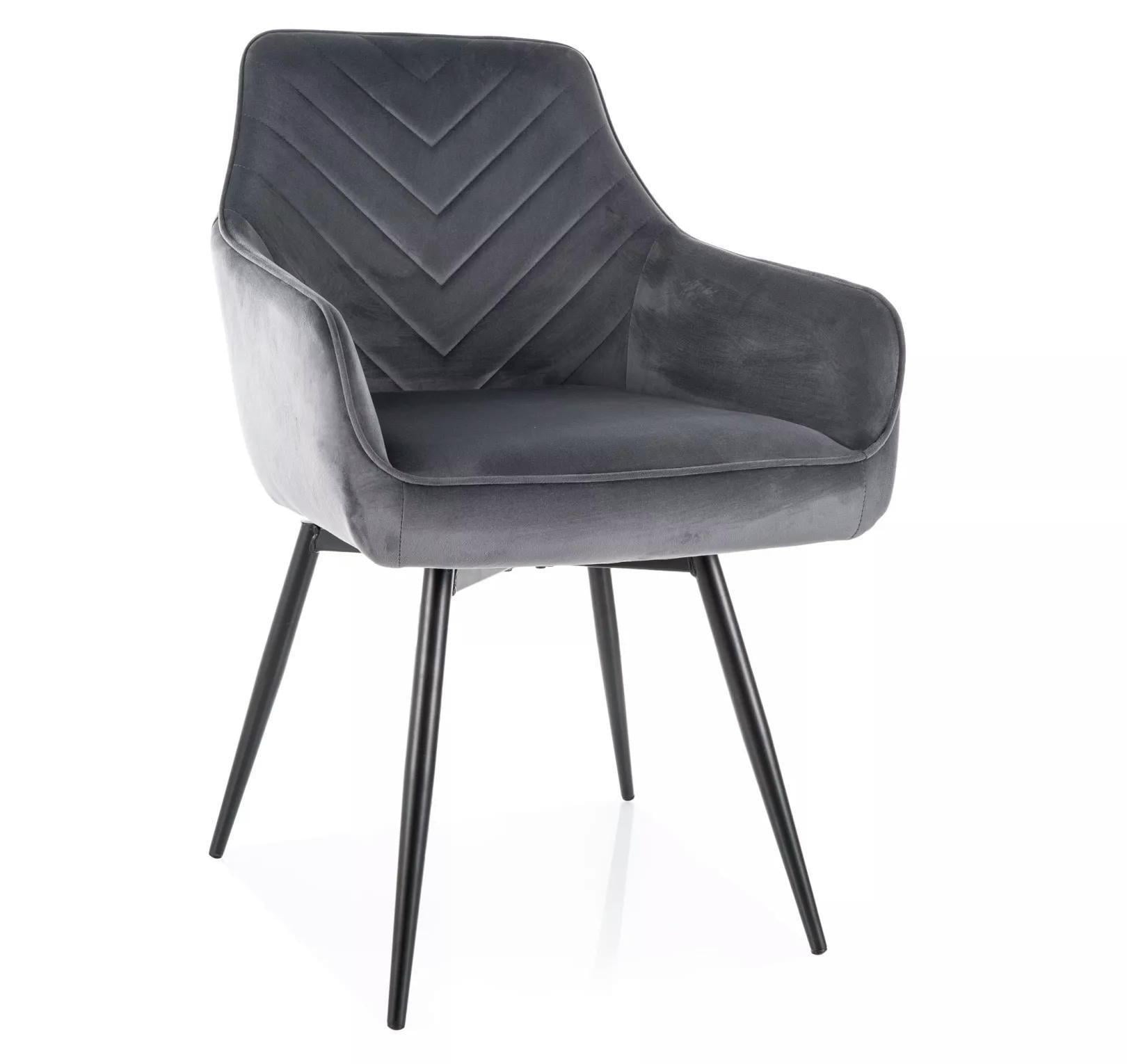 Стул кухонный Signal SERVIO VELVET Черный/Темно-серый (BL.14SERVIOVCSZ)