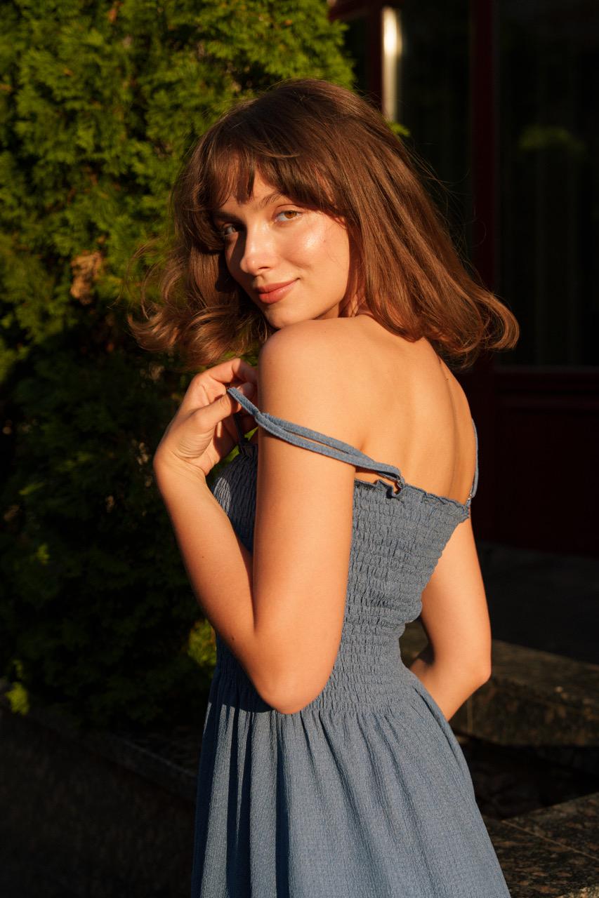 Сарафан женский летний Sarko Дриада жатка S Холодная лаванда (00046)