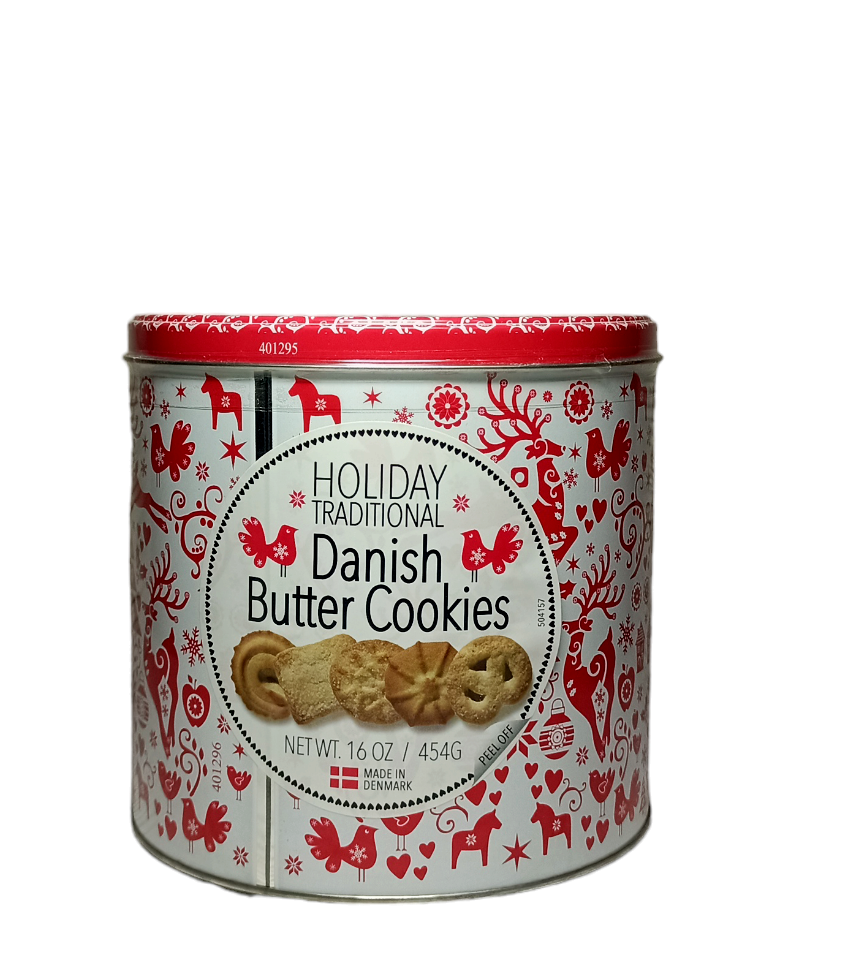 Печенье сливочное Holiday Traditional Danish Butter Cookies Red празничное 454 г (58987)