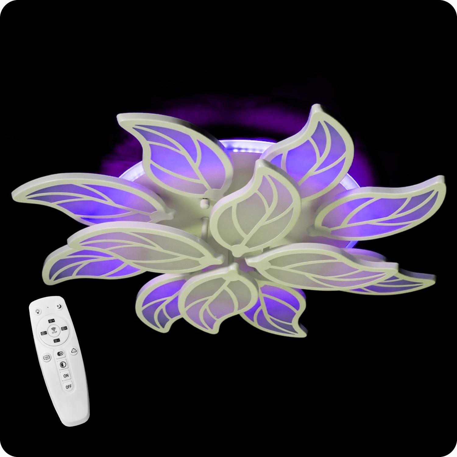 Люстра світлодіодна 517 Dlight 3color з пультом 180 Вт Білий (01929) - фото 8