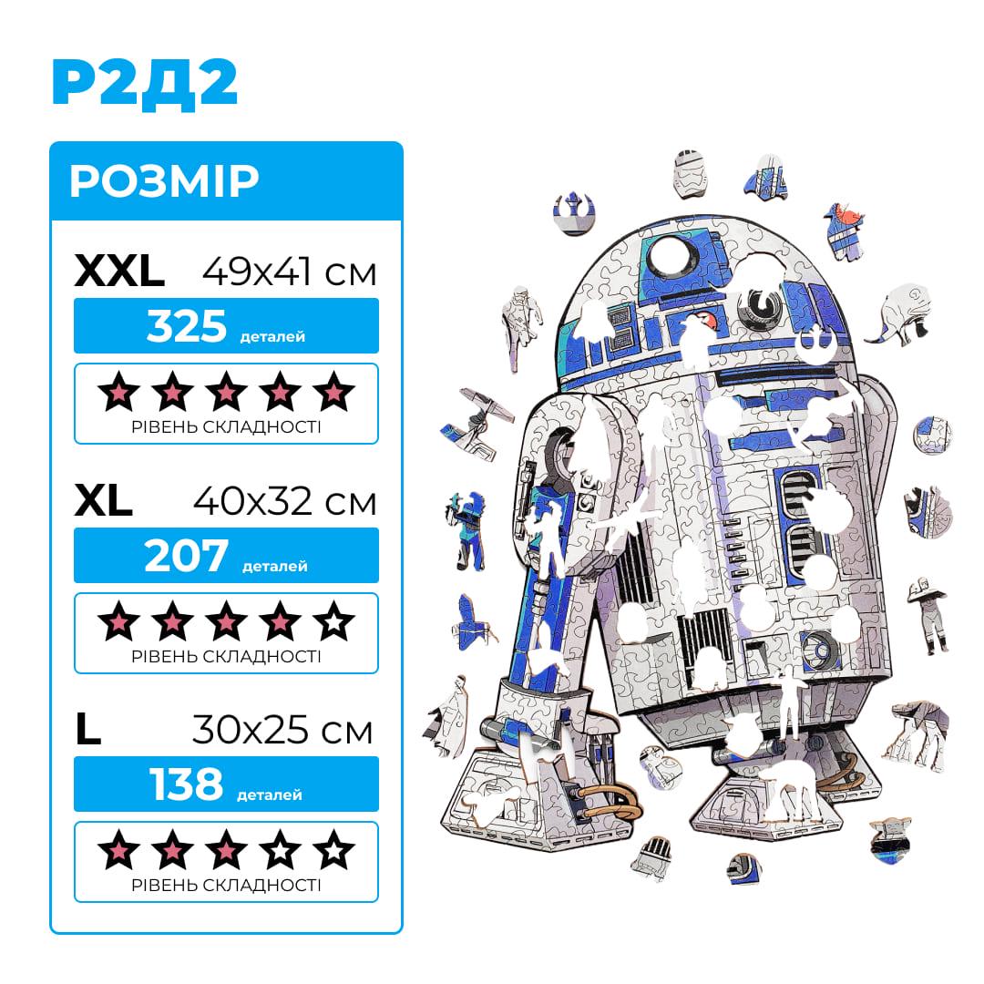 Пазл фигурный деревянный Woods Story R2D2 L (WSUA0073) - фото 2