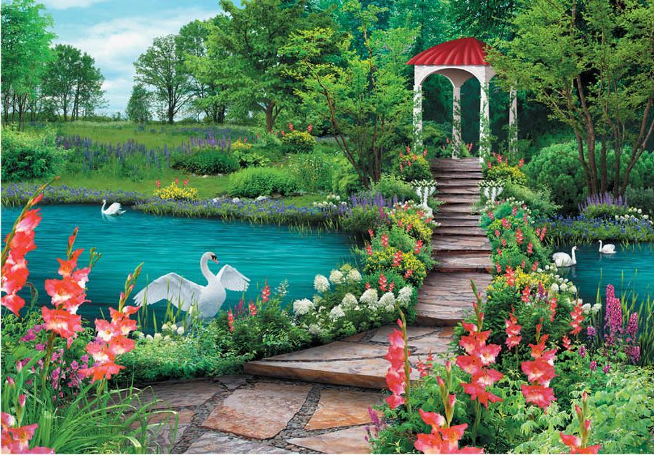 Фотообои на бумажной основе Artdecor Беседка любви 16Л 194х268 см (2000000450735)