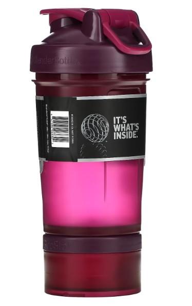 Шейкер спортивный Blender Bottle ProStak с 2-мя контейнерами 22 oz 650 ml Plum - фото 2