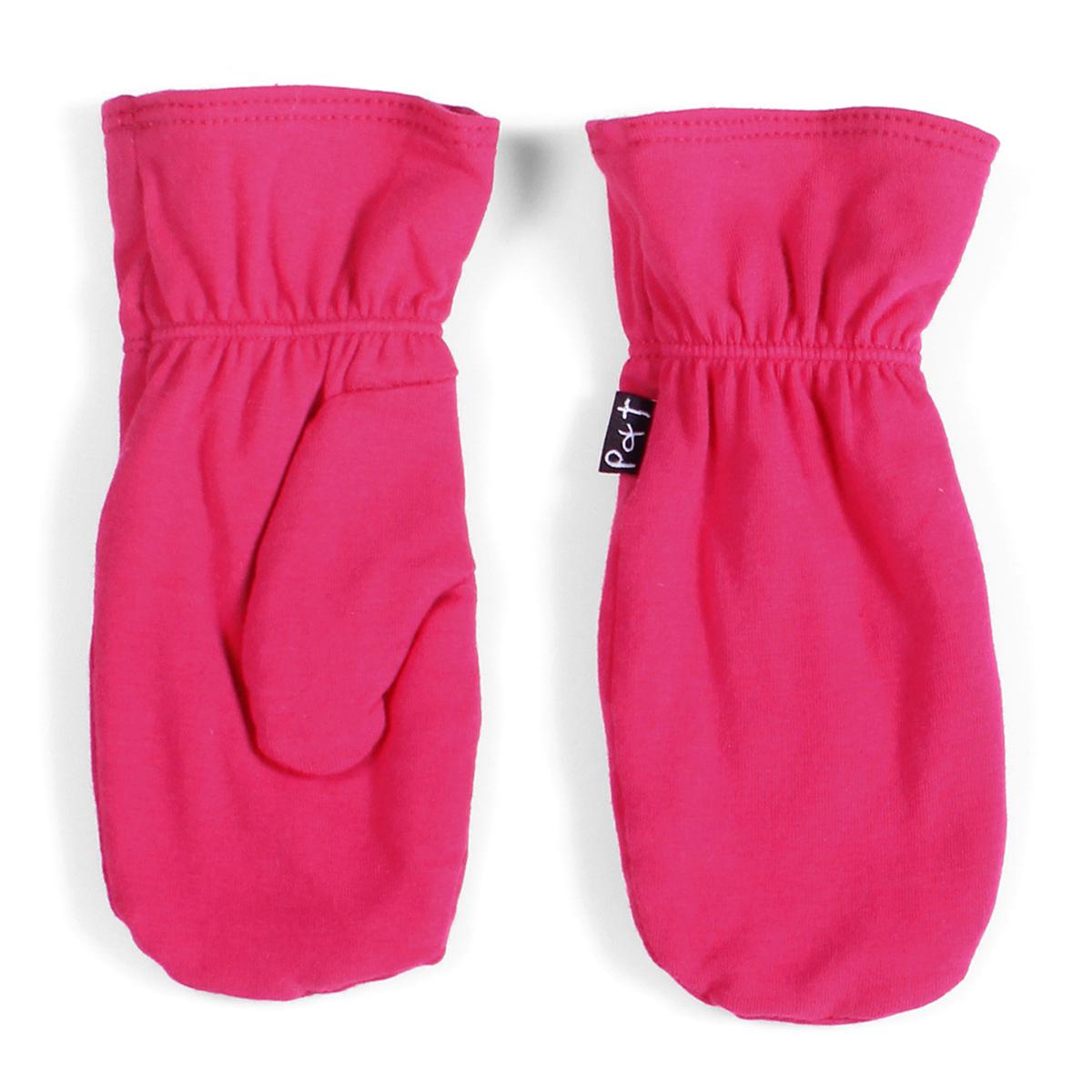 Рукавицы демисезонные для девочки Peluche&Tartine S18MIT64 хлопковые двухслойные 6-8 лет Малиновый (S18MIT64-Raspberry-6/8)