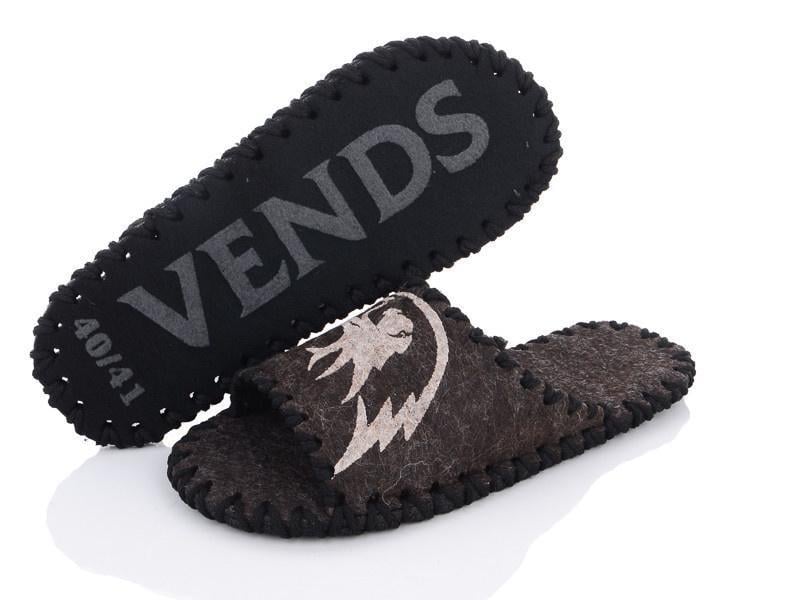Тапочки фетровые мужские VENDS 368 р. 44-45 Коричневый