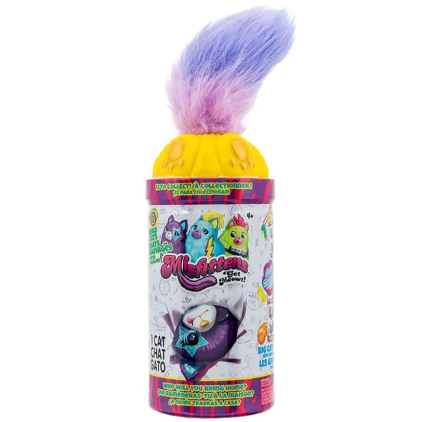 М'яка іграшка-сюрприз Misfittens Котик в банці 23 см Різнокольоровий (1000-ZB-411)