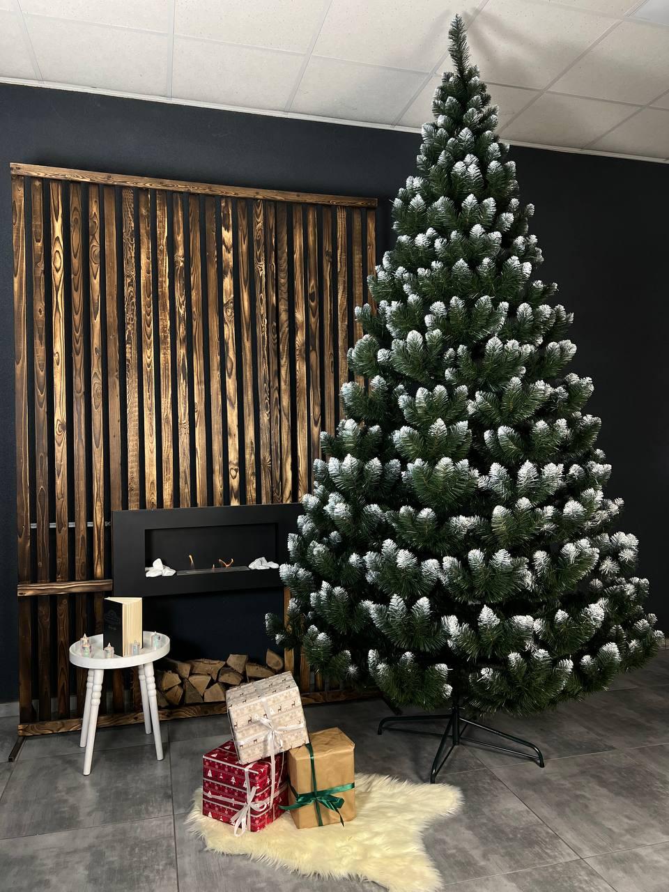 Искусственная елка Снежная королева с белыми кончиками 3 м Зеленый (YA678272)