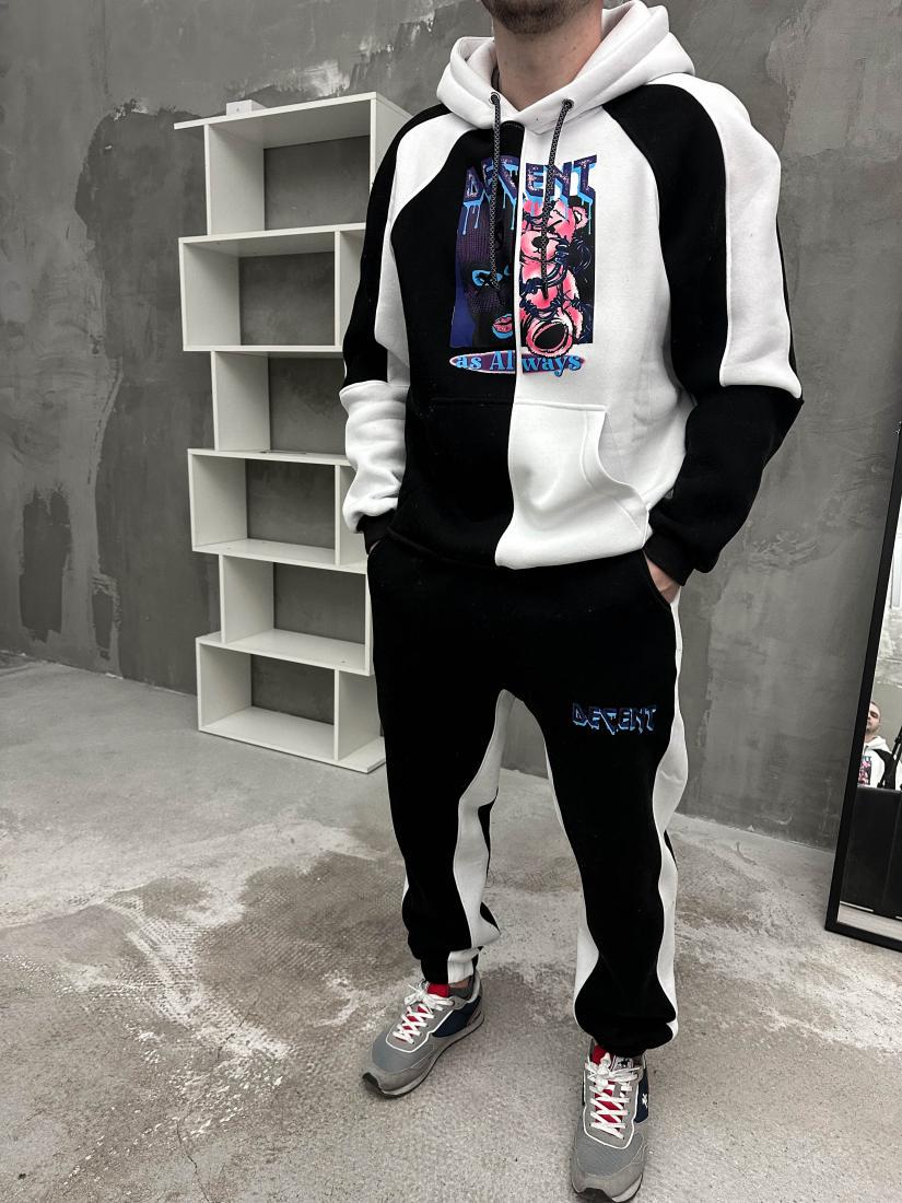 Спортивний костюм утеплений 5-804 ДТФ-принтом L Різнокольоровий (22823)