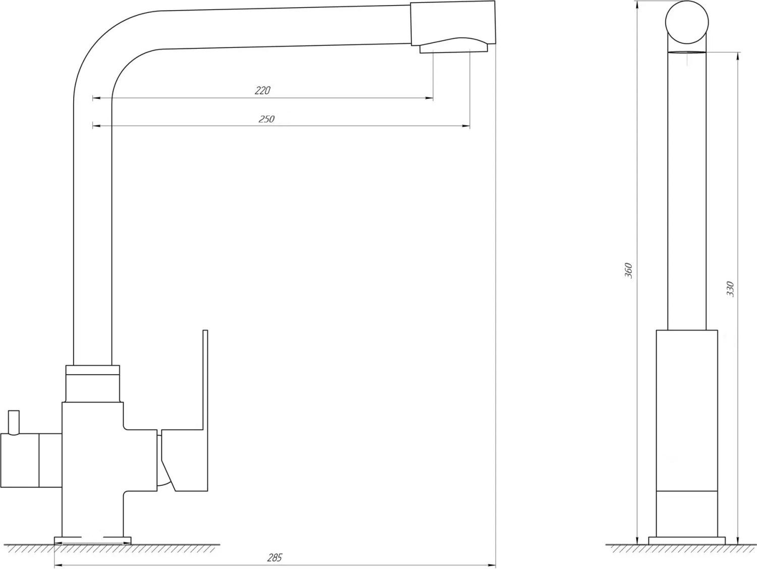 Смеситель для кухни MIXXUS KUB-021 MI5864 на две воды Хром (112590) - фото 2 Смеситель для кухни MIXXUS KUB-021 MI5864 на две воды Хром (112590) - фото 2