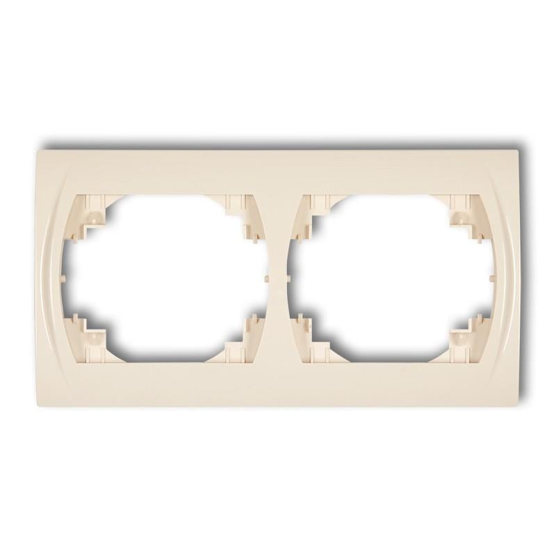 Рамка двойная горизонтальная Karlik Logo Бежевый (1LRH-2)