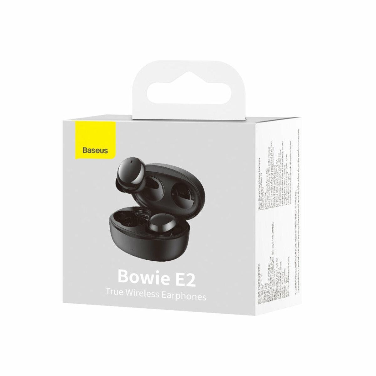 Наушники беспроводные BASEUS True Wireless Earphones Bowie E2 Black (NGTW090001) - фото 4