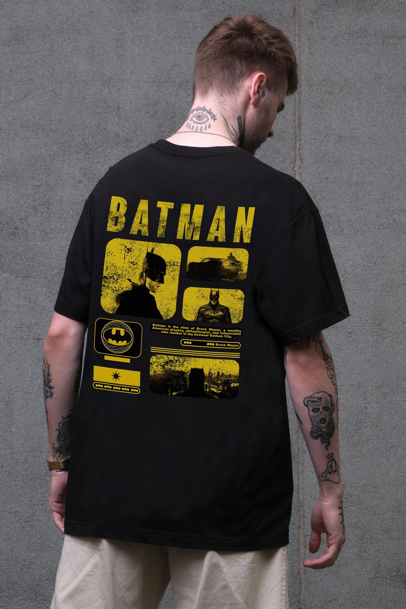Футболка оверсайз Without З Принтом Batman 2XL/3XL Black (2XL/3XL8056229 8056230)