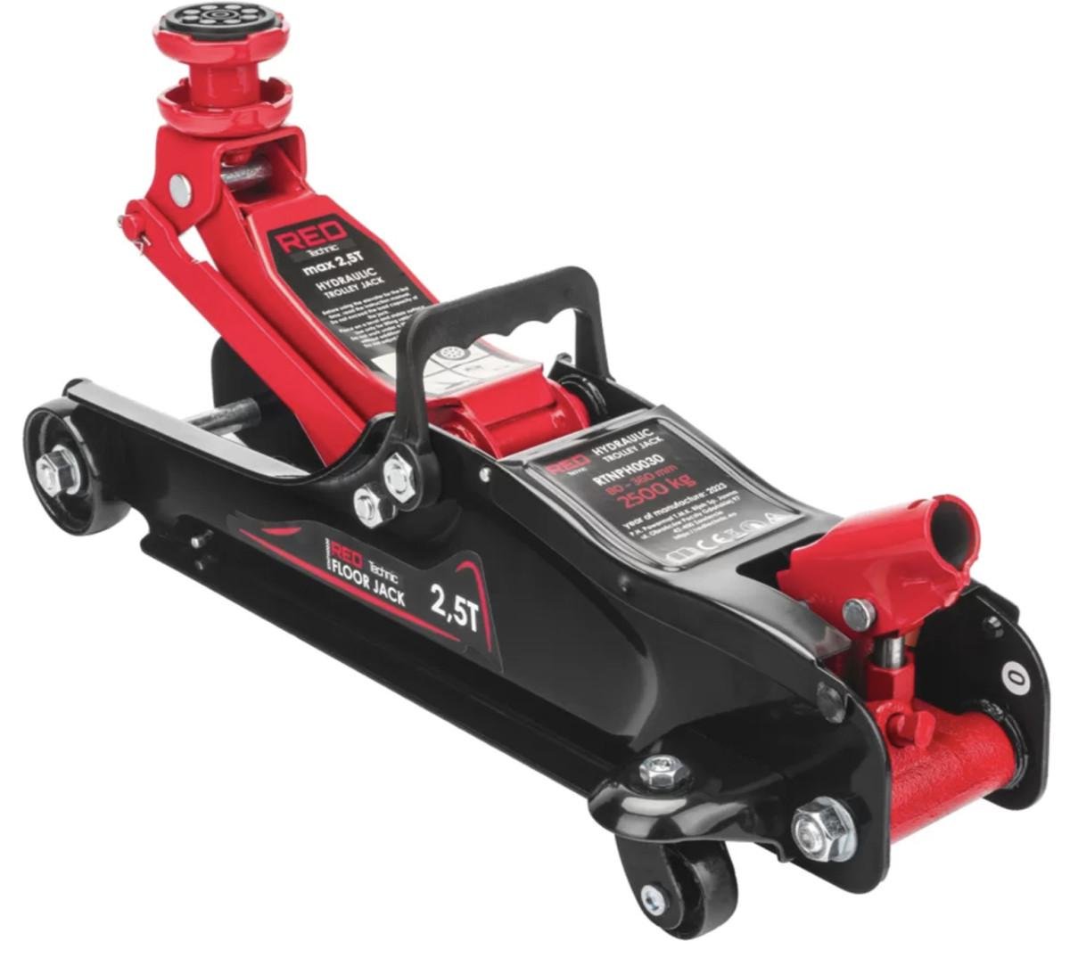 Домкрат подкатной Red Technic RTNPH0030 2415717509 роликовый 2,5 т - фото 2 Домкрат подкатной Red Technic RTNPH0030 2415717509 роликовый 2,5 т - фото 2