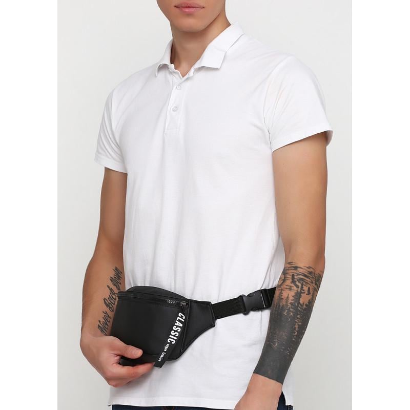 Сумка бананка на пояс Sambag Tirso MSHm с лентой 31x12x5 см Черный - фото 3 Сумка бананка на пояс Sambag Tirso MSHm с лентой 31x12x5 см Черный - фото 3