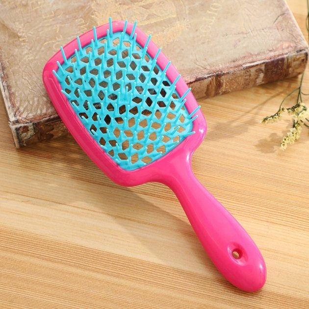 Расческа для волос Super Hair Brush Розово-голубой - фото 4