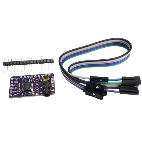 Модуль аудио ЦАП PCM5102A I2S 32-битный высококачественный Hi-Fi звук совместимый с Raspberry Pi DIY (3178-61e60)