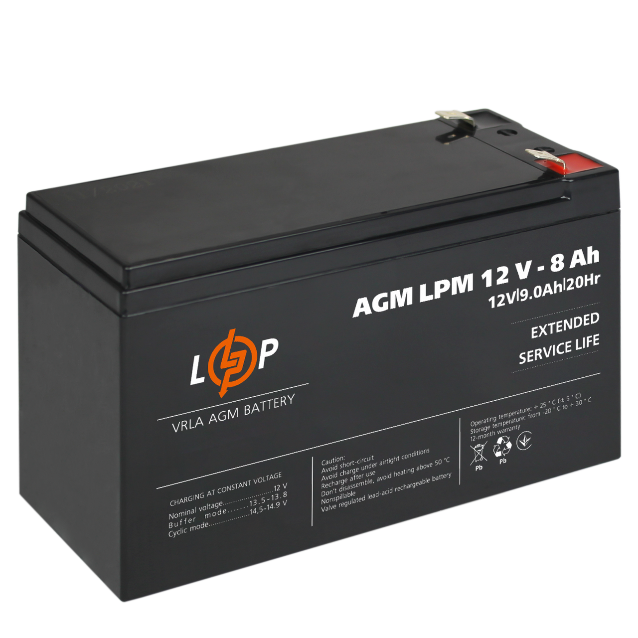 Акумулятор AGM LPM 12V-8 Ah (28152564) - фото 4