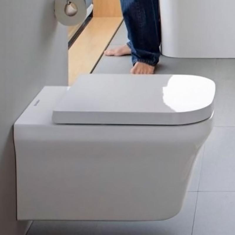 Унитаз подвесной Duravit P3 Comforts Rimless с крышкой Белый (2561090000/0020390000) - фото 2