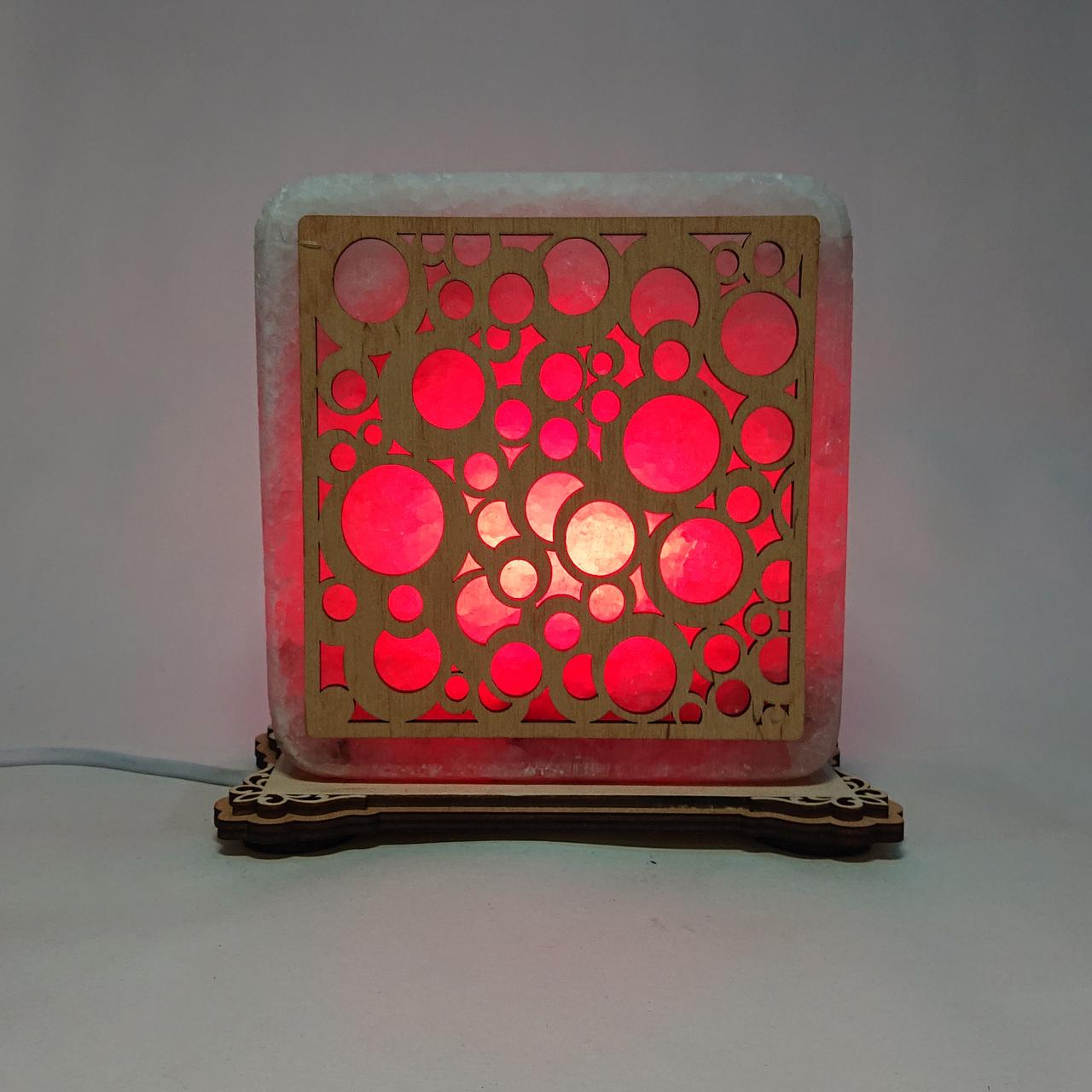 Соляной светильник Пузырики (k-0016-r)