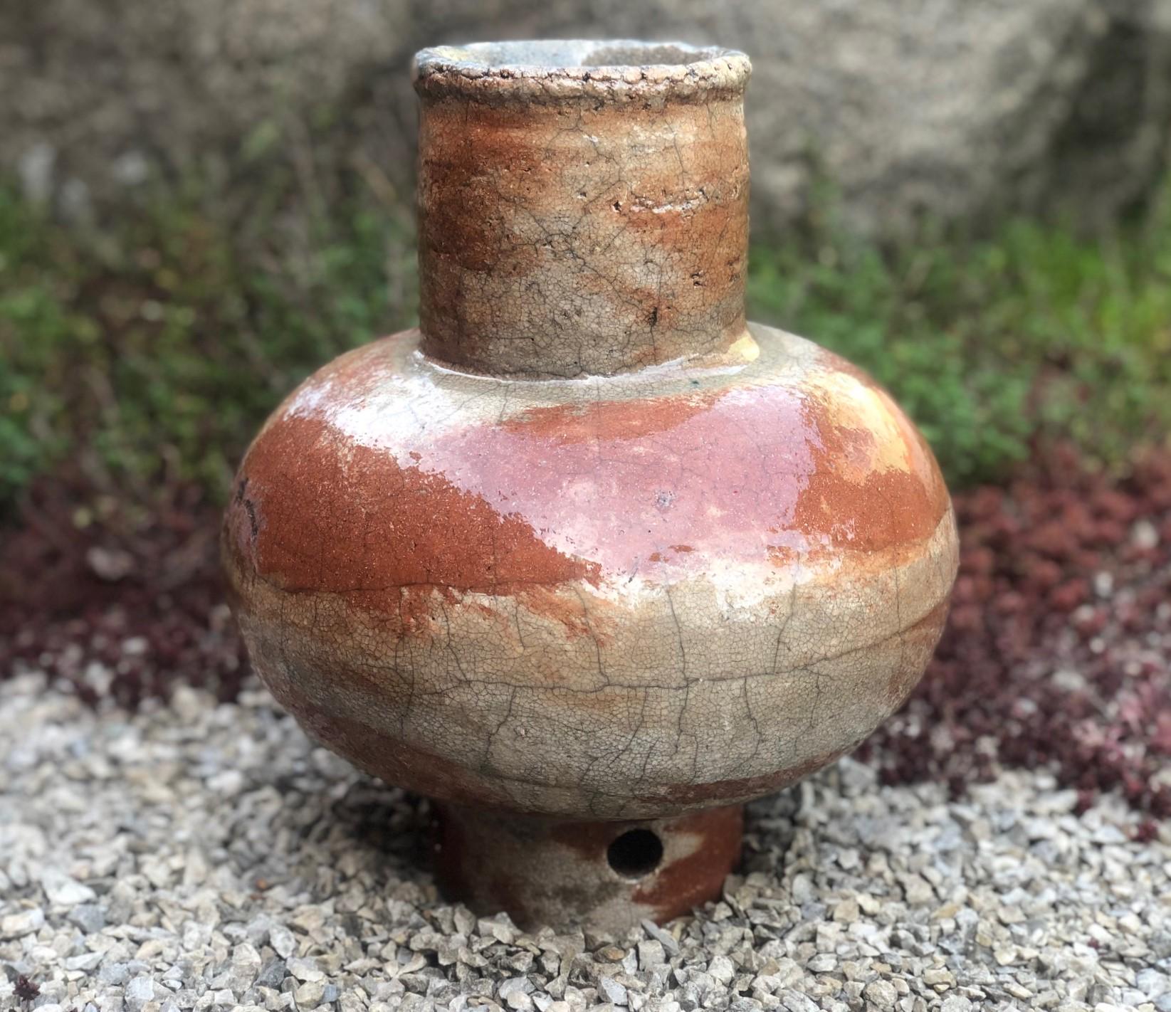 Ваза керамічна handmade в рустикальному стилі/випал в техніці Раку 32 см (SKU106) - фото 3 Ваза керамічна handmade в рустикальному стилі/випал в техніці Раку 32 см (SKU106) - фото 3