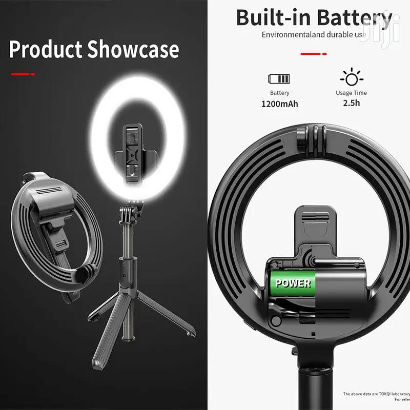 Селфи Led лампа кольцевая Mirror Selfie Stick L07 на треноге 16 см Черный (6251518) - фото 3 Селфи Led лампа кольцевая Mirror Selfie Stick L07 на треноге 16 см Черный (6251518) - фото 3