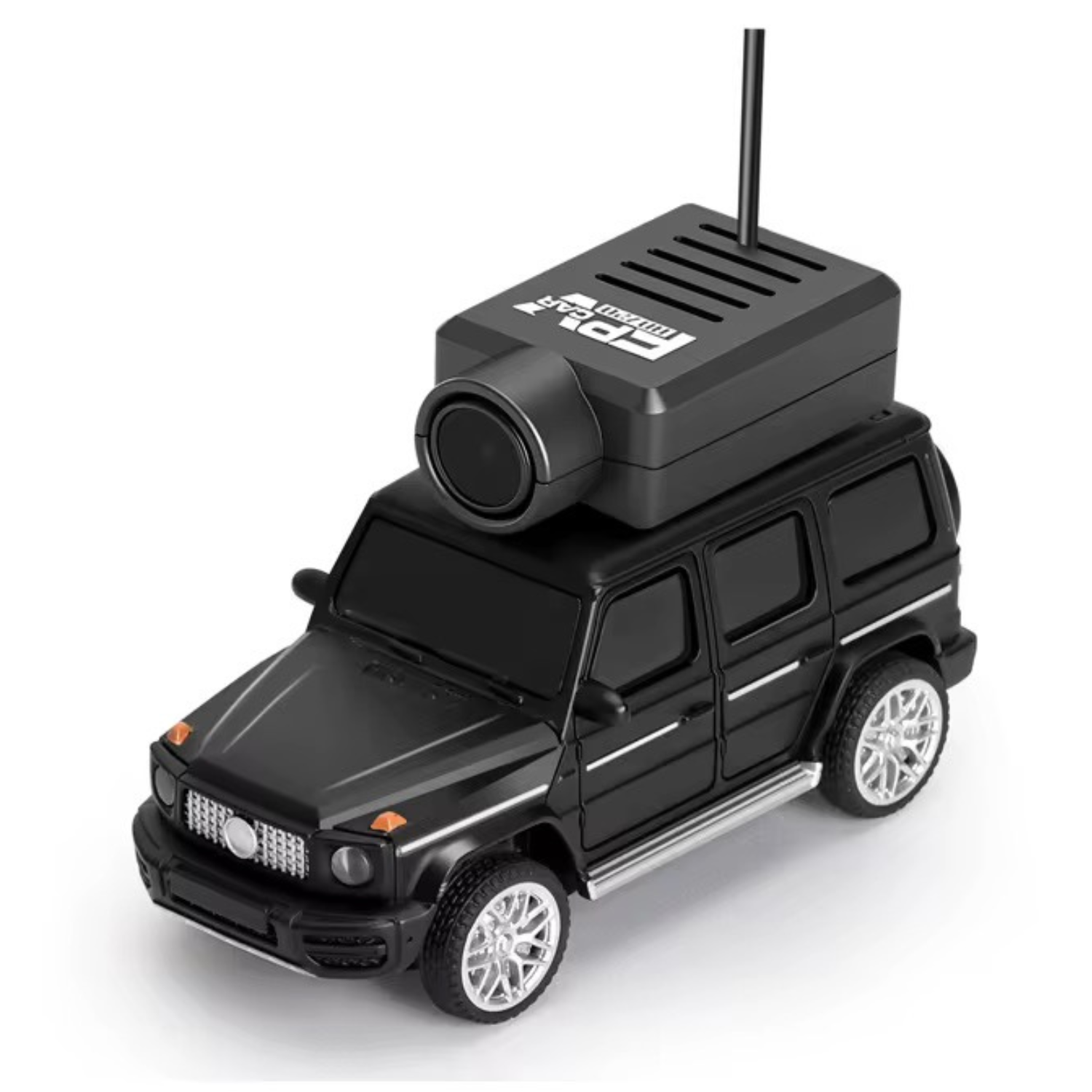 Машинка радіокерована Mini FPV Мерседес з камерою 720P прямою FPV-трансляцією Wi-Fi управлінням LED-підсвічуванням і акумулятором 1:64 Чорний