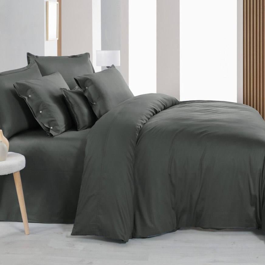 Комплект постельного белья Sarev Monochrome делюкс сатин 300TC евро Dark gray (2000022284034)