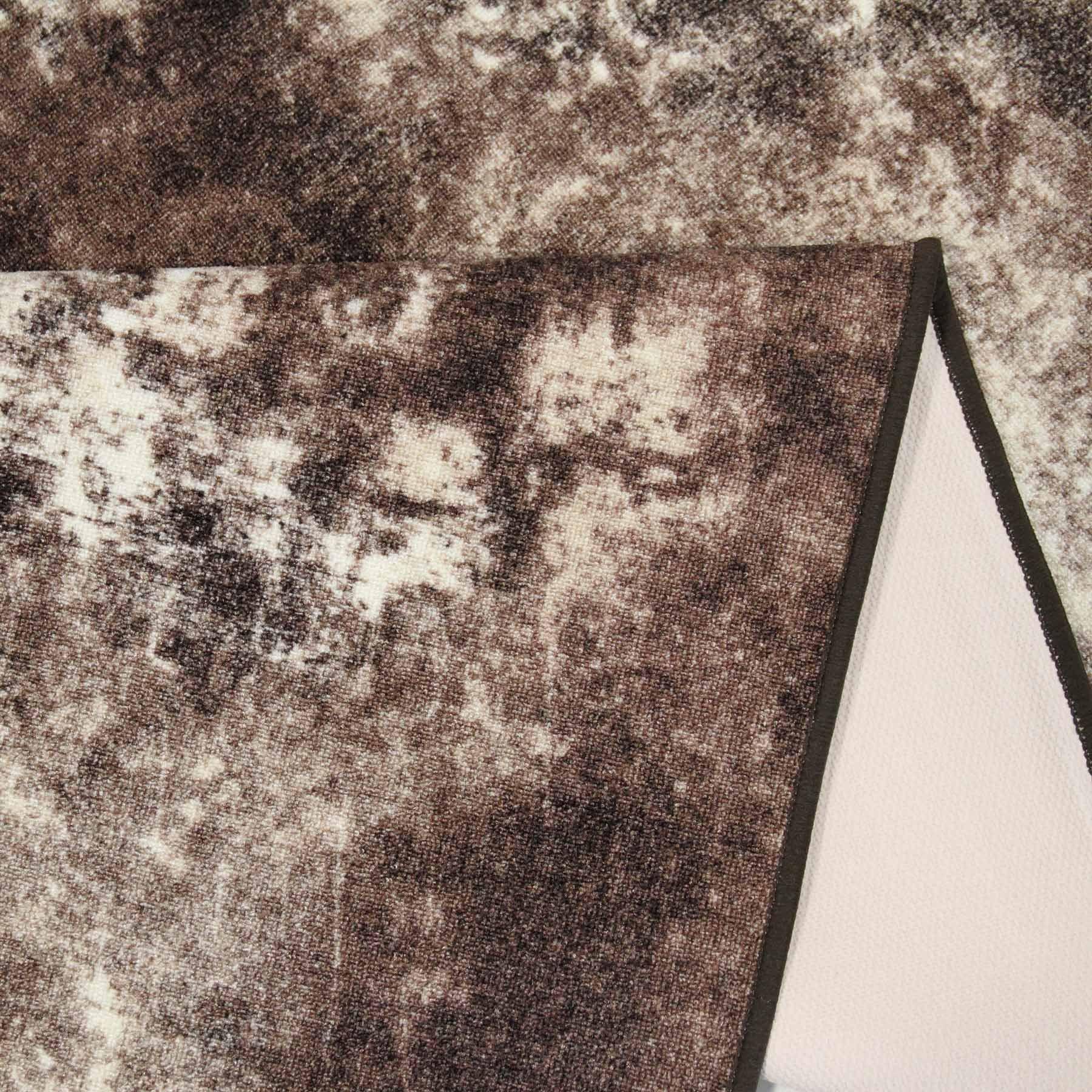 Ковер безворсовый на резиновой основе DAKARIA Ratio PrintGel Run 1023vl40-p5 2x2 м Коричневый (00-00015574) - фото 7