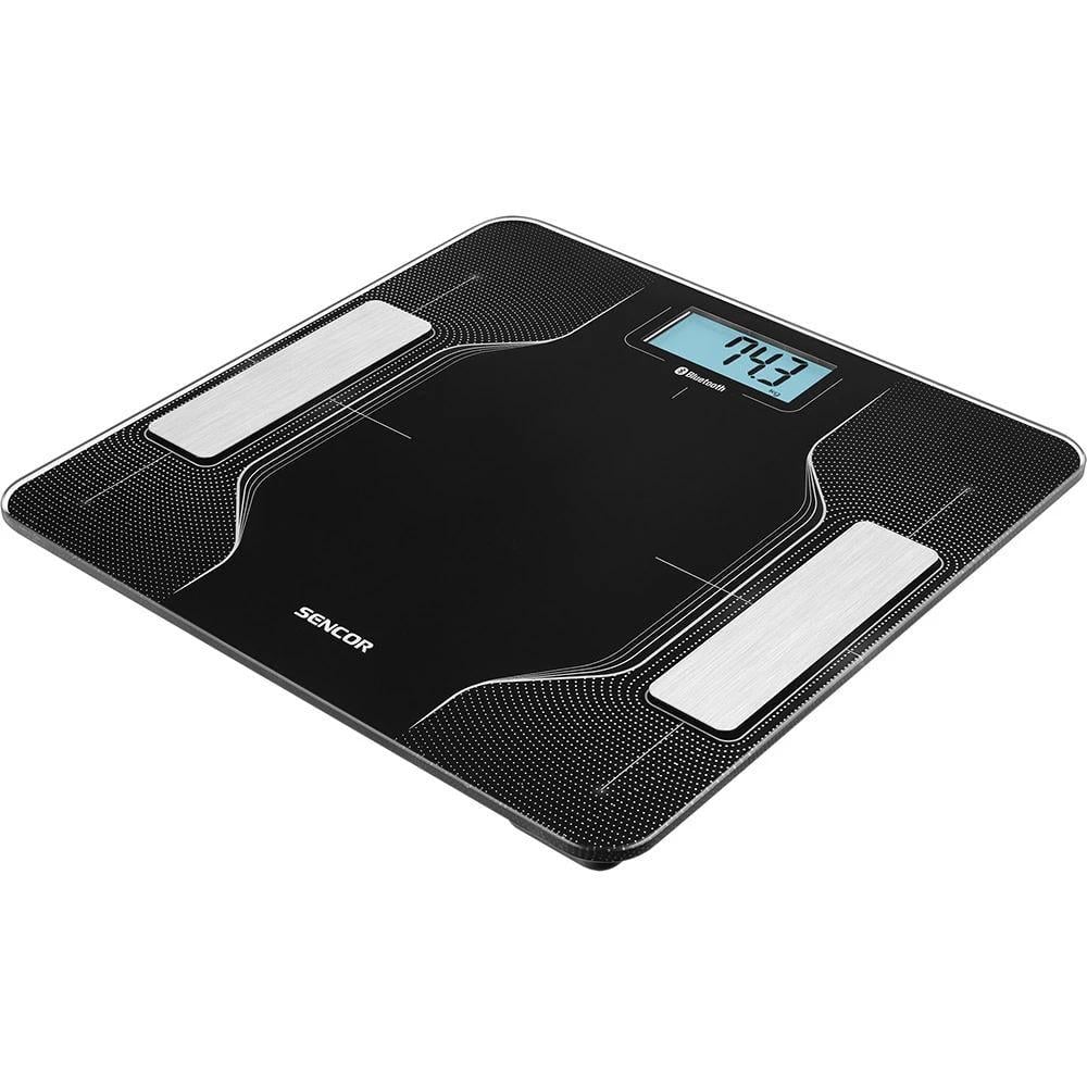 Весы напольные электронные Sencor до 180 кг с подключением к смартфону Черный (SBS8002BK)
