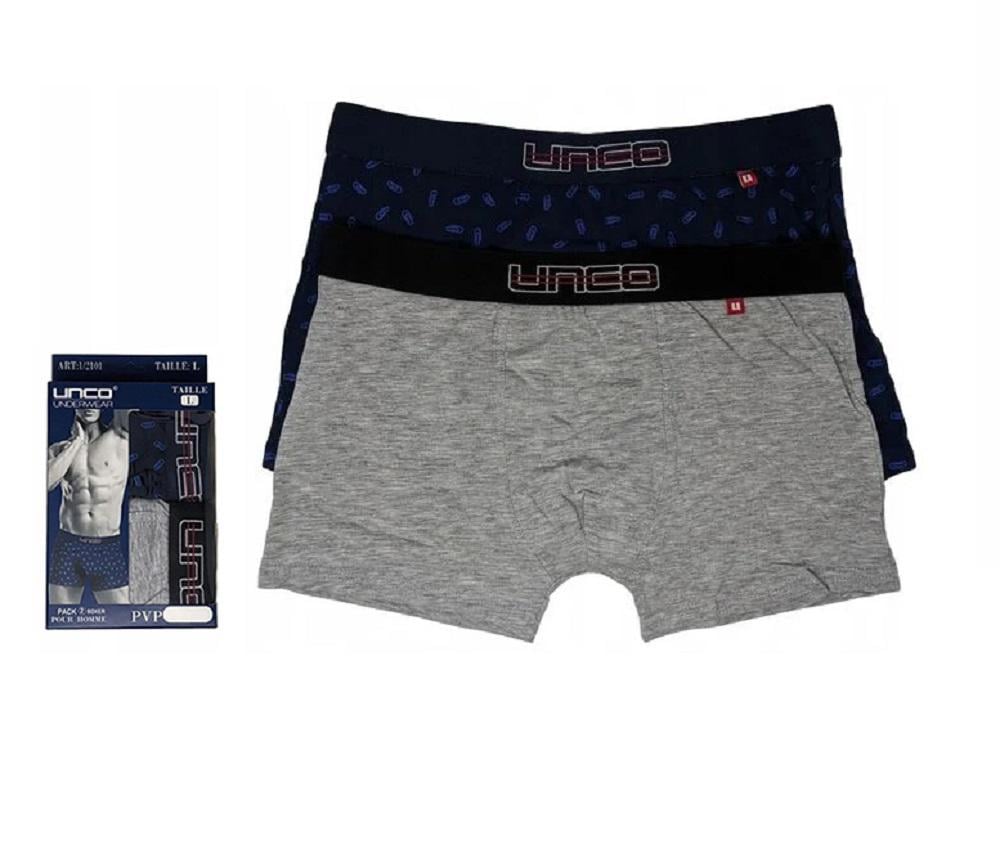 Трусы-боксеры мужские UNCO Underwear 2 шт. M Blue/Grey (1/2101-2-M)